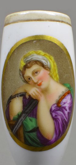 Angelika Kauffmann (1741-1807), Allegorie - Die Hoffnung, Porzellanmalerei, Pfeifenkopf, D1878