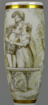 Moritz Retzsch (1779-1857), Bester Mann, von Herzen lieb ich dich! Porzellanmalerei auf Pfeifenkopf, D1133