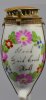 Pfeifenkopf aus Porzellan mit geflügelten Worten und Mundstück, Biedermeier, D1576