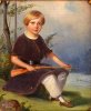 Hermann Werner (1816-1905), Gemälde 1849 „Kind mit Gewehr“, D0003