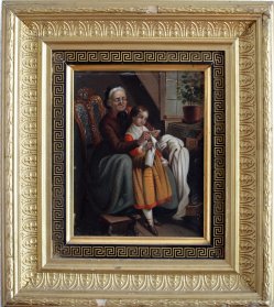 1759 Die Großmutter mit Rahmen