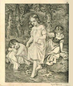 Auguste Hüssener (1789-1877), Kupferstich, Badende Kinder, nach Steinbrück, A0078