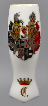 Wappen Roth von Schreckenstein, Porzellanmalerei, Pfeifenkopf, D1945