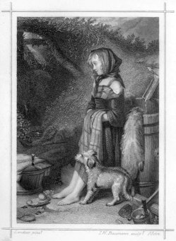 I.W.Baumann, Anna Marie, Stahlstich nach E.H.Landseer, A0185