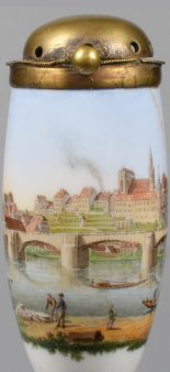 Ansicht von Meißen, Porzellanpfeifenkopf Meißen, D1998-0