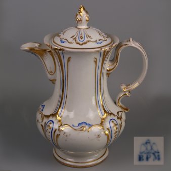 Buckauer Porzellanmanufaktur, Kaffeekanne um 1850, D1130-287-36