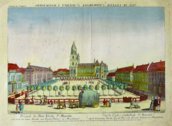 Johann Christian Nabholz (1752 - 1797), Magdeburg Domplatz um 1770, D0881