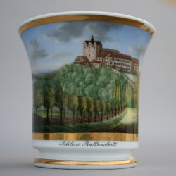 Ballenstedt, Schloss, Tasse Althaldensleben um 1830, D0826