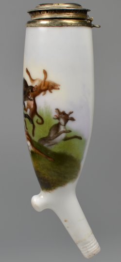 Wildschweinjagd-3, Porzellanmalerei, Biedermeier, D2006
